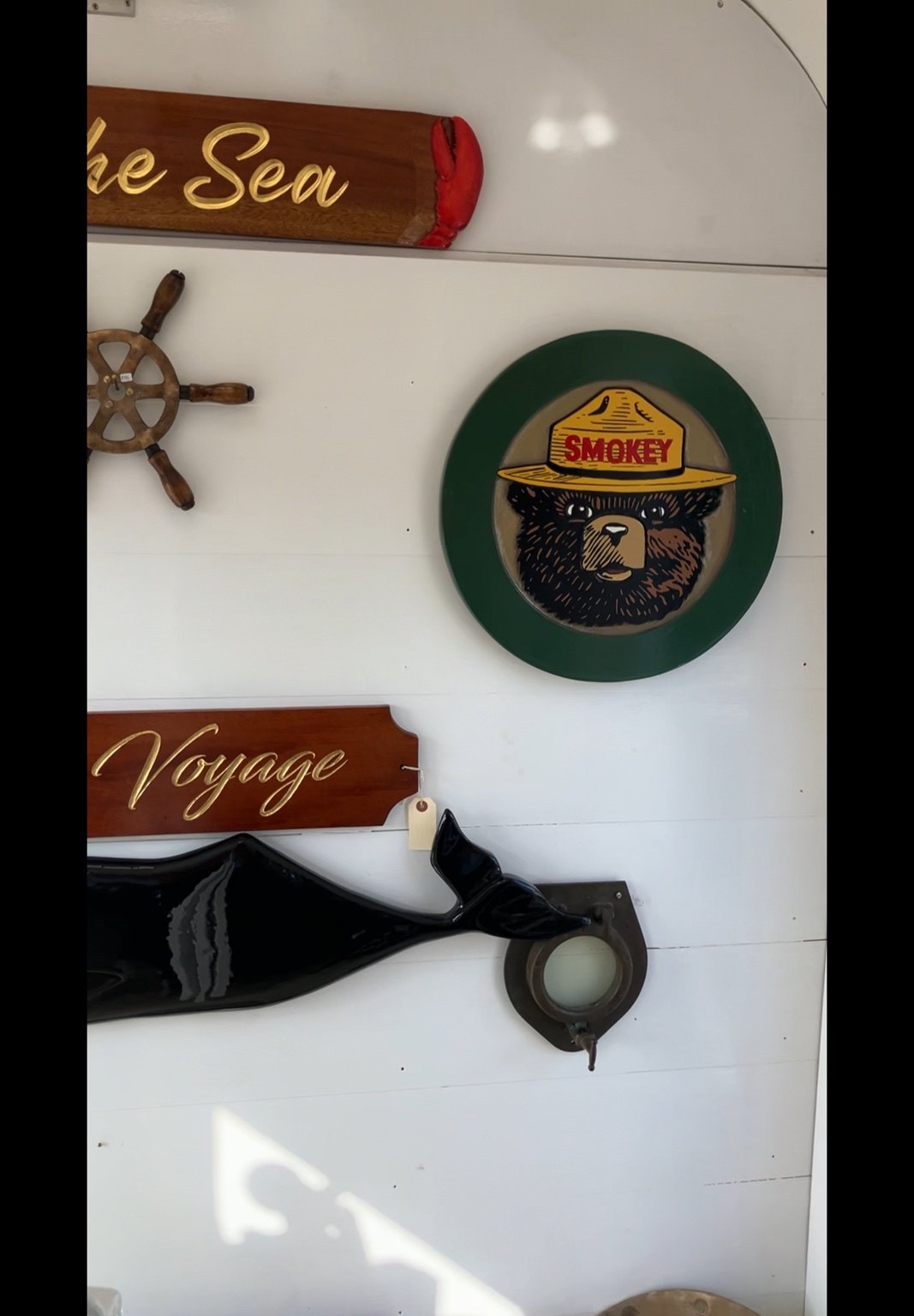 Vintage Smokey Bear and nautical décor